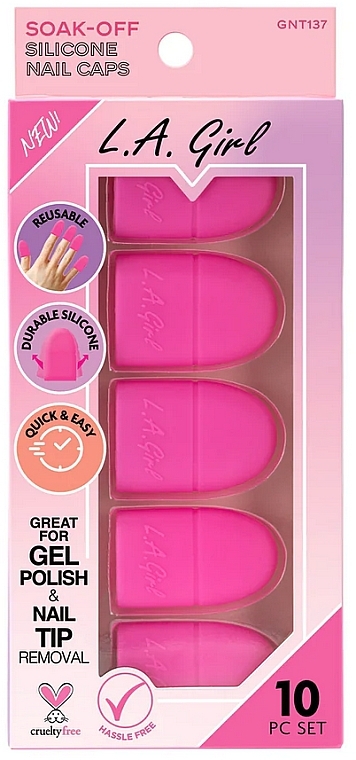 Силиконовые зажимы для снятия гель-лака - L.A. Girl Soak-Off Silicone Nail Caps — фото N1