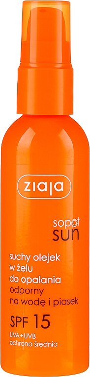 Сонцезахисна суха олія для тіла - Ziaja Sopot Sun SPF 15 — фото N1