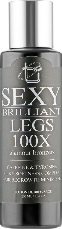 Крем для загара ног в солярии с кофеином, тиразином и бронзантами - Tan Inc Sexy Brilliant Legs 100X Glamour Bronzer