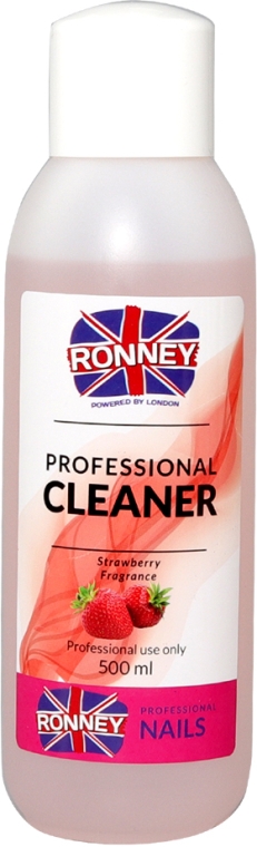 Знежирювальний засіб для нігтів "Полуниця" - Ronney Professional Nail Cleaner Strawberry — фото N1