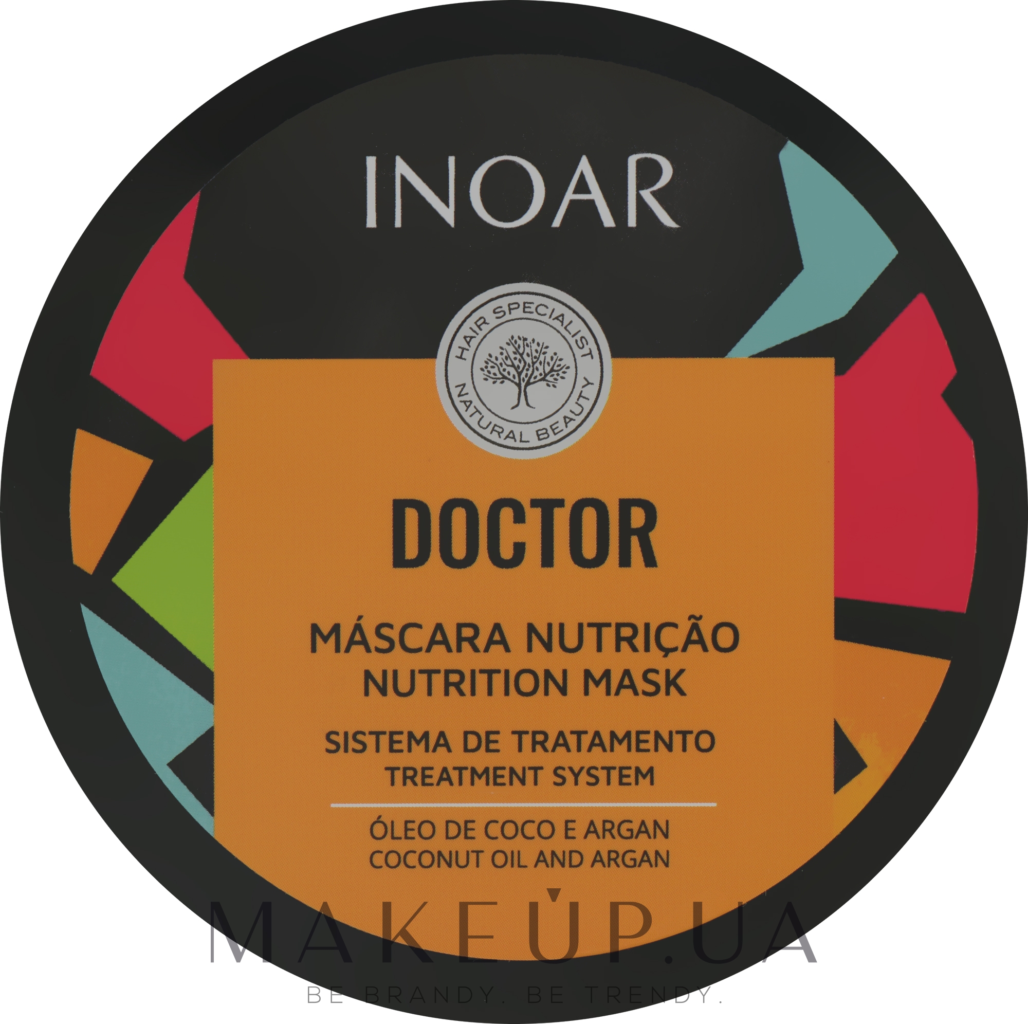 Маска для волосся "Масло кокоса & аргани" - Inoar Doktor Nutrition Mask — фото 250ml