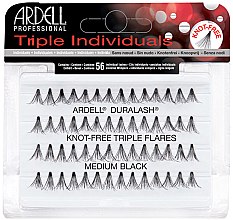 Набор пучковых ресниц - Ardell Triple Individual Medium Black — фото N1