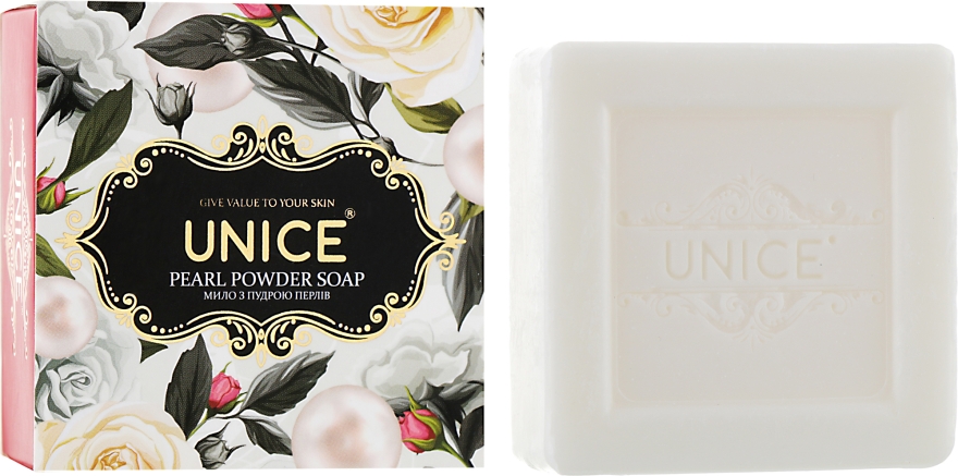 Натуральное мыло с жемчужной пудрой - Unice Pearl Powder Soap