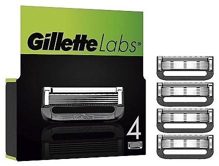 Сменные кассеты для бритья, 4 шт. - Gillette Labs — фото N2