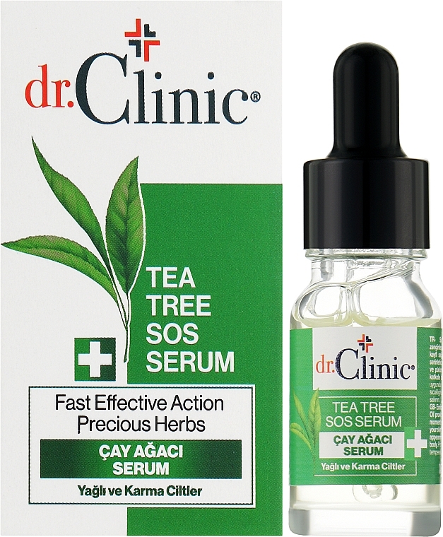 Сироватка для обличчя з олією чайного дерева - Dr. Clinic Tea Tree SOS Serum — фото N2