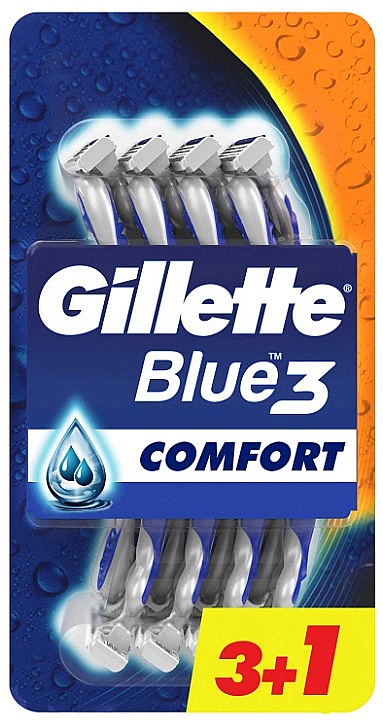 Набір одноразових станків для гоління, 3+1 шт. - Gillette Blue 3 Comfort — фото N1