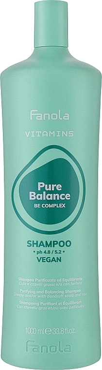 Очищувальний і балансувальний шампунь - Fanola Vitamins Pure Balance Shampoo — фото N2