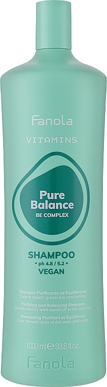 Очищающий и балансирующий шампунь - Fanola Vitamins Pure Balance Shampoo — фото N2