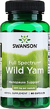 Харчова добавка "Корінь дикого ямсу", 400 мг, 60 капсул - Swanson Full Spectrum Wild Yam — фото N1