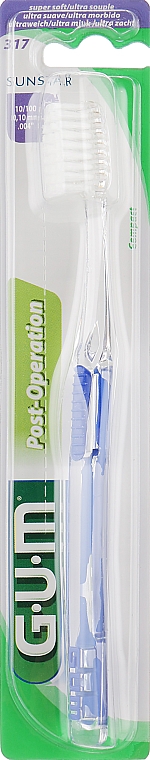 Постоперационная зубная щетка, сумермягкая, синяя - G.U.M Post Surgical Toothbrush — фото N1