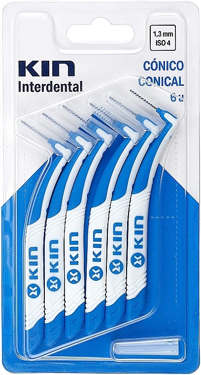Межзубные ершики конические 1.3 мм - Kin Interdental Conical Brush ISO 4 — фото N1