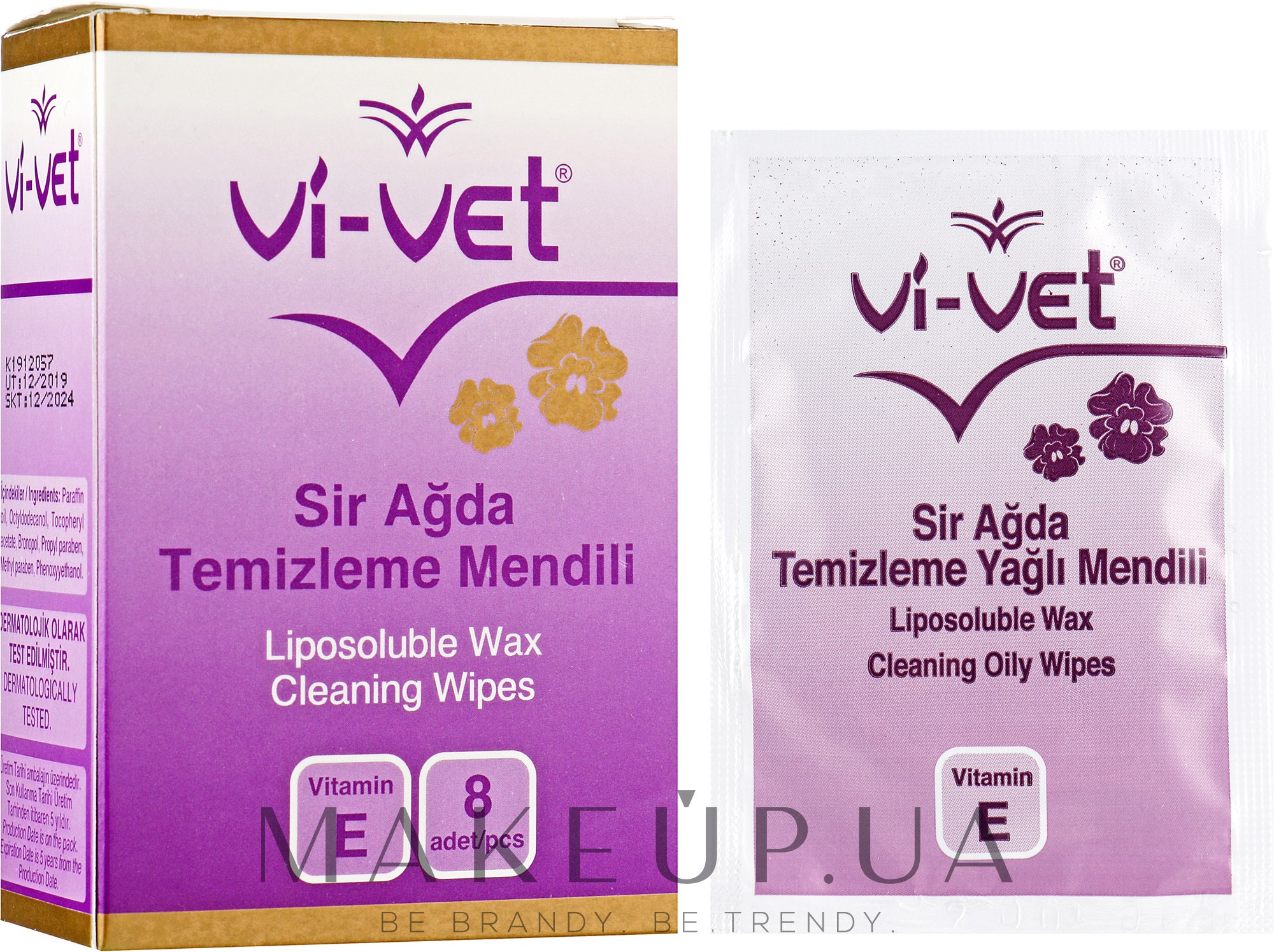 Очищувальні серветки після депіляції - Vi-Vet Liposoluble Wax Cleaning Wipes — фото 8шт