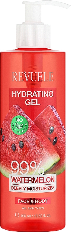 Увлажняющий гель для лица и тела "Арбуз" - Revuele Moisturizing Gel 99% Watermelon — фото N1