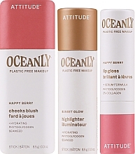 Набір - Attitude Oceanly Happy Berry Set (highl/8.5g + lip/stick/3.4g + blush/8.5g) — фото N2