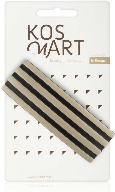 Заколка для волос "Beige stripes" - Kosmart