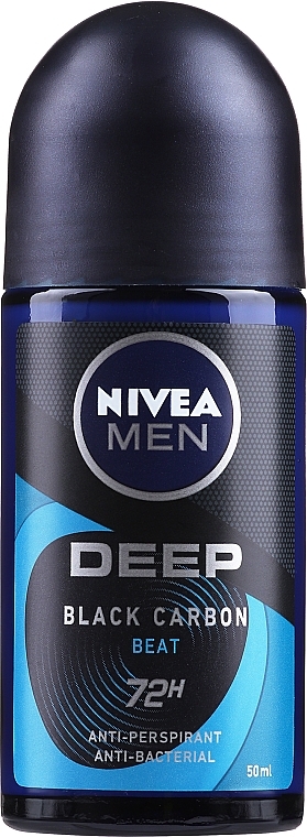 Дезодорант шариковый - NIVEA MEN Deep Black Carbon Beat Anti-Perspirant — фото N1