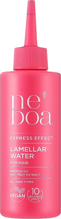 Водна сироватка для миттєвого відновлення, розгладжування та блиску волосся - Neboa Express Effect Lamellar Water — фото N1