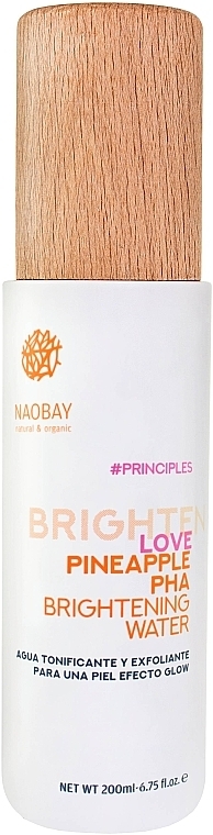 Тонер освітлюючий для лица - Naobay Principles Brighten Love Pineapple PHA Brightening Water  — фото N1