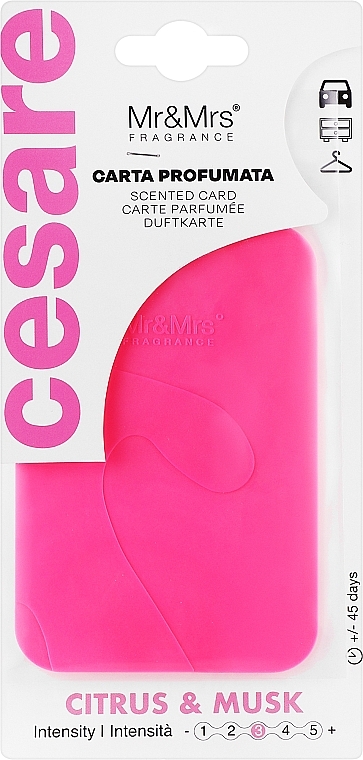 Mr&Mrs Fragrance Cesare Scented Card Citrus & Musk - Ароматичне саше — фото N1