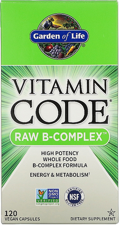 Пищевая добавка - Garden of Life Vitamin Code Raw B-Complex — фото N1