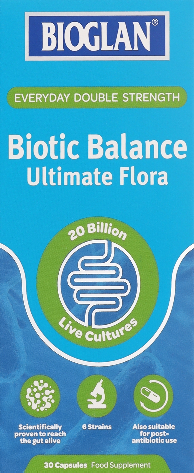 Пробиотик для пищеварения - Bioglan Biotic Balance Ultimate Flora 20 Billion — фото 30шт