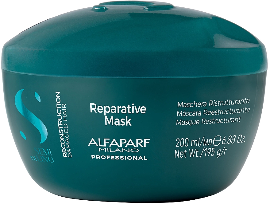 Маска для відновлення волосся - Alfaparf Semi Di Lino Reconstruction Reparative Mask — фото N1