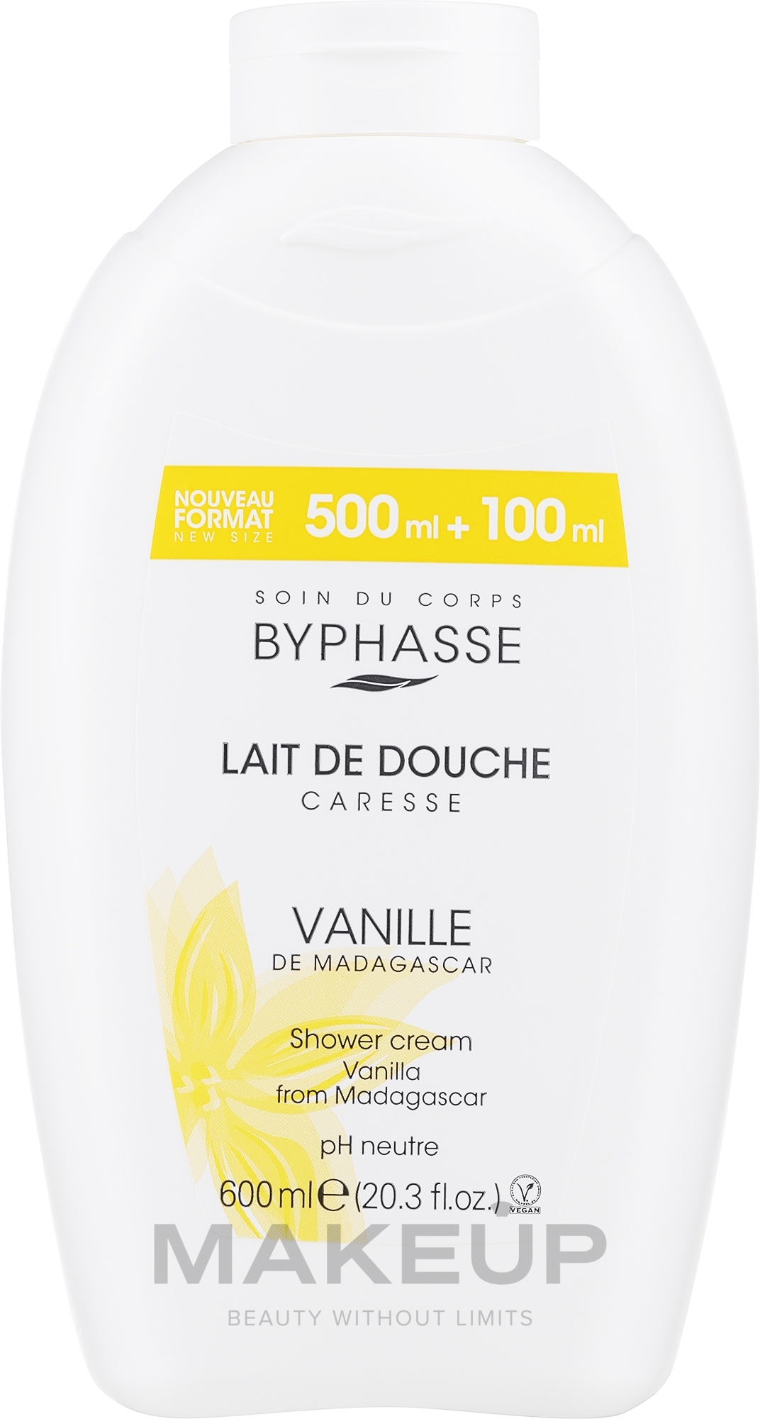 Крем для душу "Ваніль" - Byphasse Caresse Shower Cream — фото 600ml