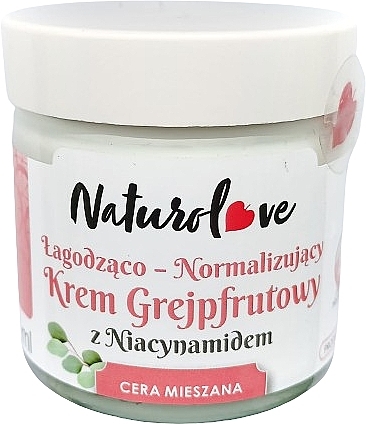 Легкий грейпфрутовий крем з ніацинамідом - Naturolove — фото N1