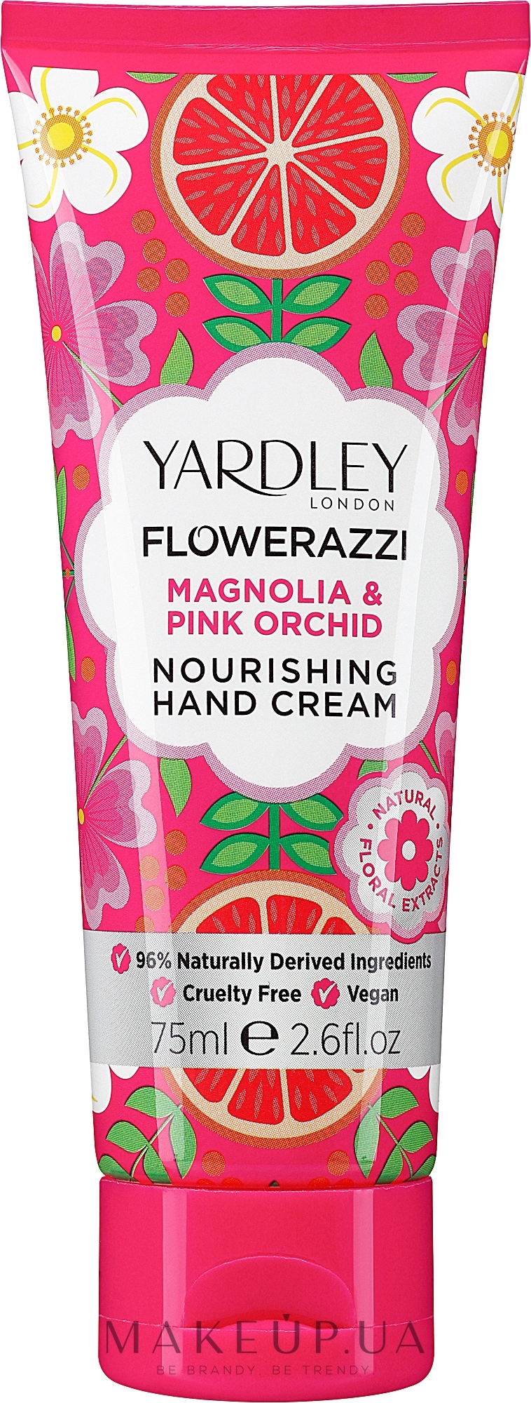 Крем для рук - Yardley Flowerazzi Magnolia & Pink Orchid Nourishing Hand Cream — фото 75ml