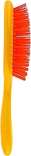 Расческа для волос 17.5 x 7 см, желтая с оранжевым - Janeke Small Superbrush Fluo Yellow Orange — фото N2