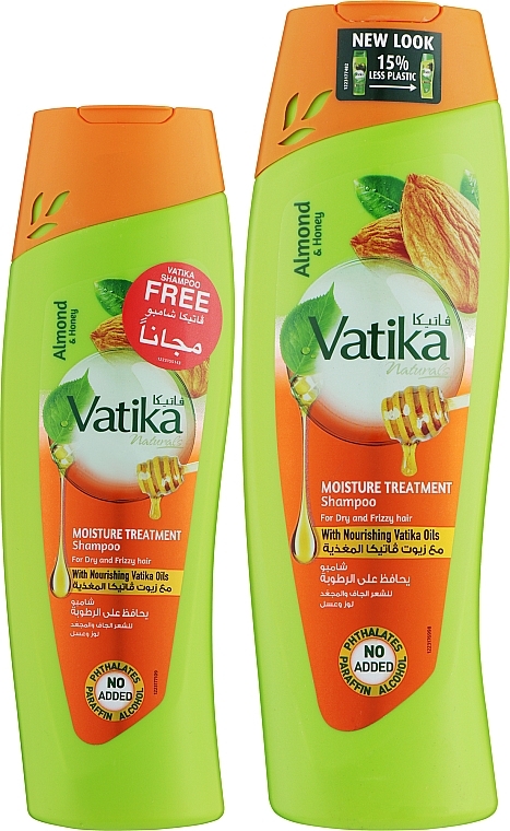 Набор для волос - Dabur Vatika Naturals Nourish & Protect Shampoo (sh/400ml + sh/200ml) — фото N1