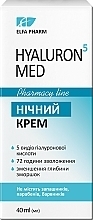 Парфумерія, косметика Нічний крем для обличчя - Elfa Pharm Hyaluron5 Med Night Cream