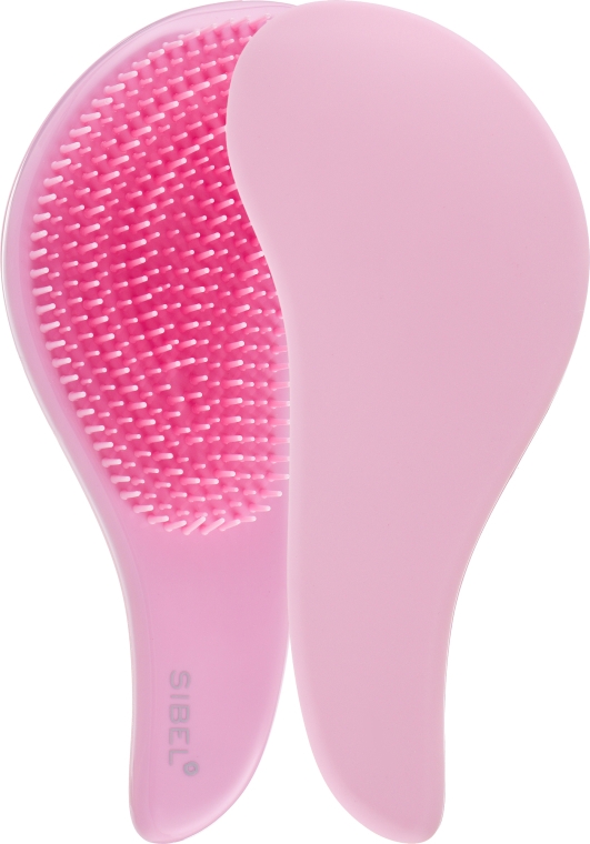 Расчёска для пушистых и длинных волос, розовая - Sibel D-Meli-Melo Detangling Brush — фото N1