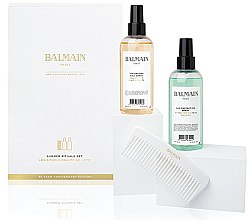 Духи, Парфюмерия, косметика Набор "Ритуал пляжных волн" - Balmain Paris Hair Couture 45 Anniversary Rituals Set (spray/200ml + sun/spray/200ml + brush)