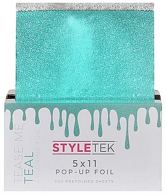 Фольга для волос, что позволяет легко выдавать отдельные листы, зеленая - StyleTek — фото N1