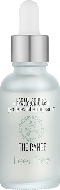 Відлущувальна сироватка на основі молочної та гіалуронової кислоти - Feel Free The Range Lactic Acid 5% + Hyaluronic Acid Serum — фото N1