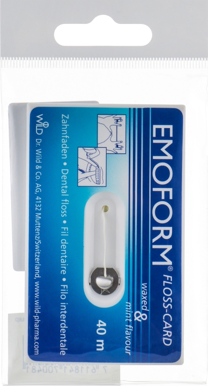 Зубная флосс-карта, с зеркалом - Dr. Wild Emoform Floss Card — фото N1