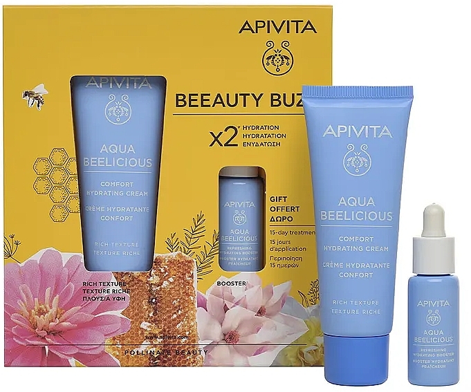 Набір - Apivita Aqua Beelicious Set (f/cream/40ml + f/boost/10ml) — фото N1