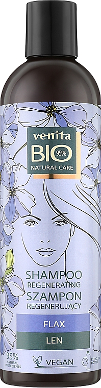 Биошампунь восстанавливающий с экстрактом семян льна - Venita Bio Natural Care Flax Regenerating Shampoo