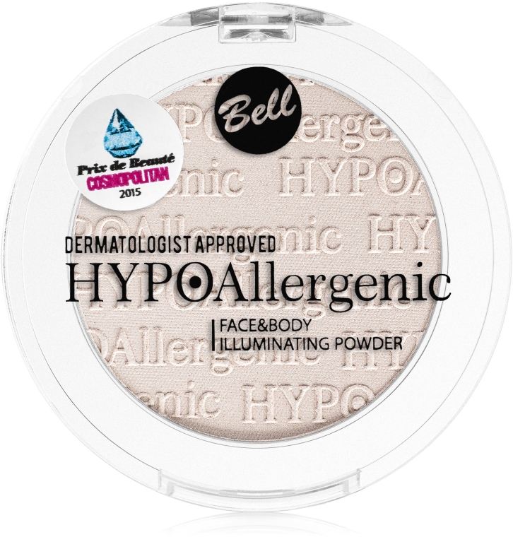 Пудра-хайлайтер для обличчя і тіла гіпоалергенна - Bell HypoAllergenic Face&Body Illuminating Powder — фото N2