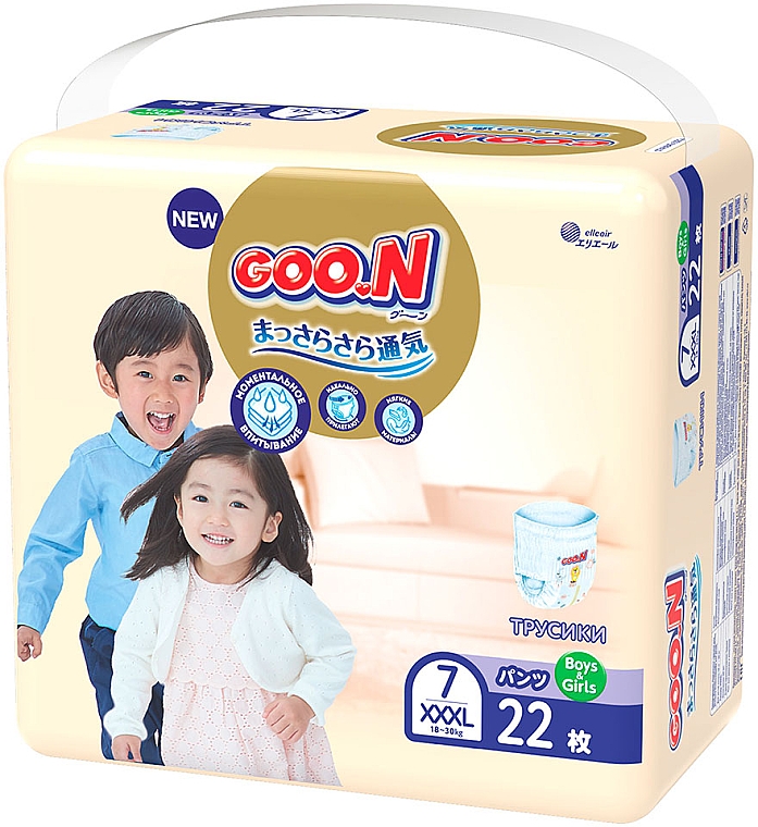 Трусики-підгузки для дітей «Premium Soft» розмір 3XL, 18-30 кг, 22 шт. - Goo.N — фото N2