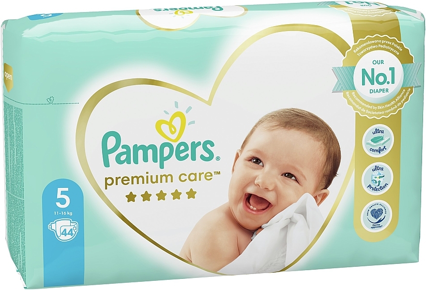 Подгузники Premium Care Размер 5 (Junior) 11-16 кг, 44шт - Pampers — фото N3