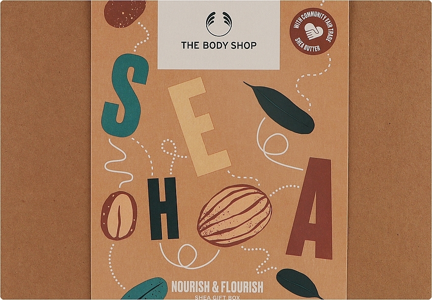 Набор, 5 продуктов - The Body Shop Nourish & Flourish Shea Gift Box — фото N2