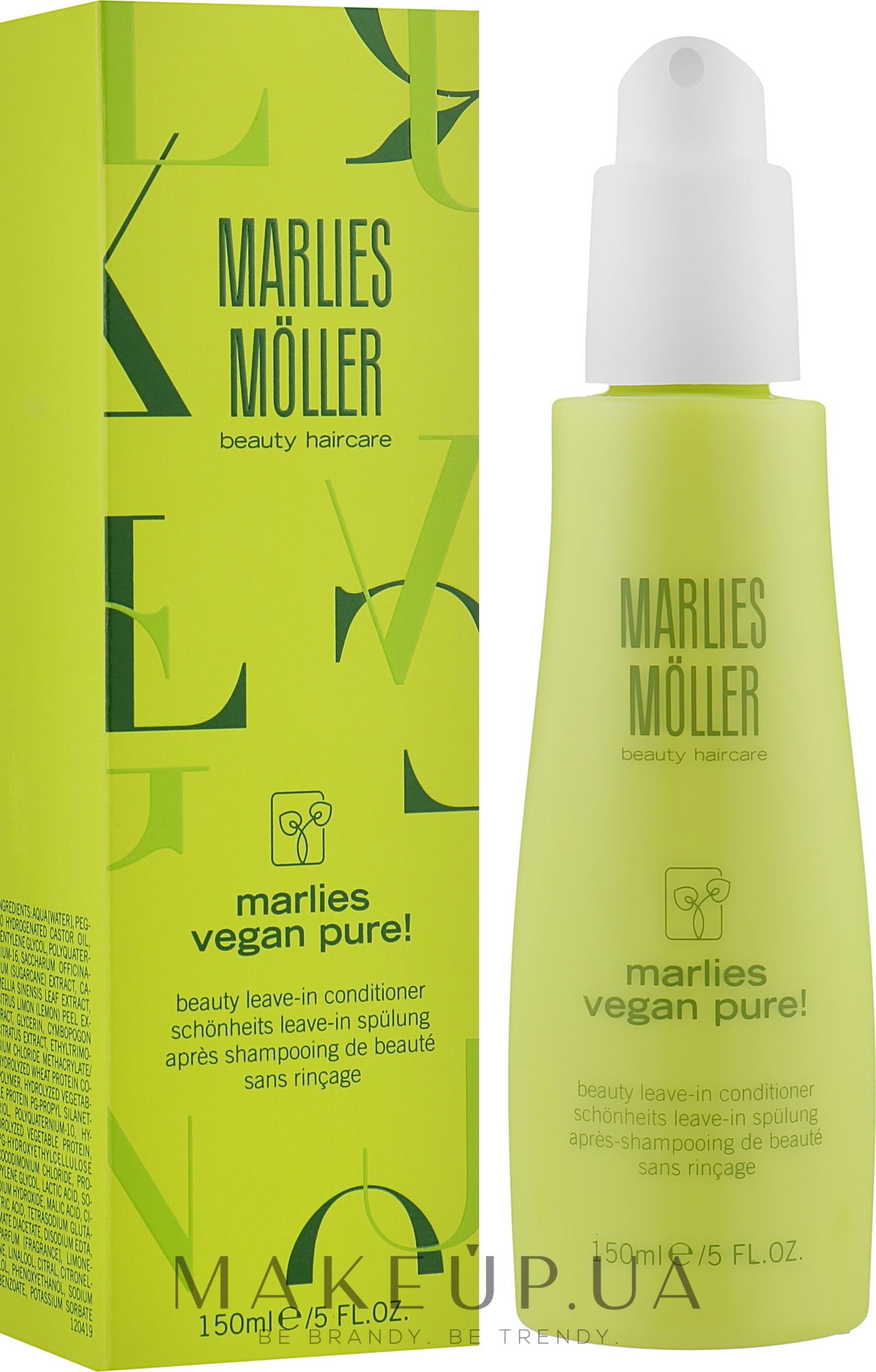 Натуральный несмываемый кондиционер для волос "Веган" - Marlies Moller Marlies Vegan Pure! Beauty Leave-in Conditioner — фото 150ml