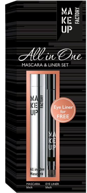 Набор - Make up Factory All in One Mascara & Liner Set (mascara/9ml + liner/0.31g) — фото N1
