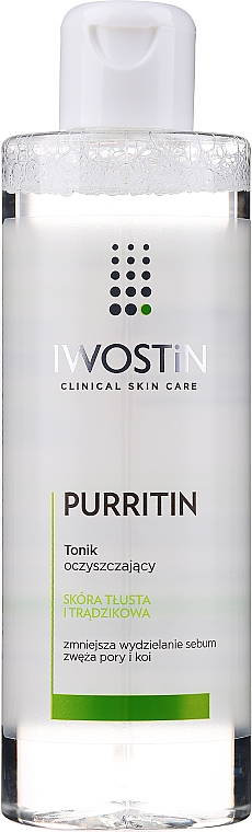 Очищающий тоник для жирной и склонной к акне кожи лица - Iwostin Purritin Face Tonic — фото N1