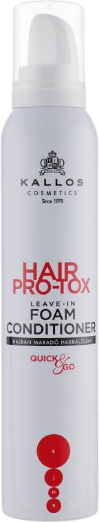 Незмивний кондиціонер-піна для волосся - Kallos Cosmetics Hair Pro-Tox Foam Conditioner