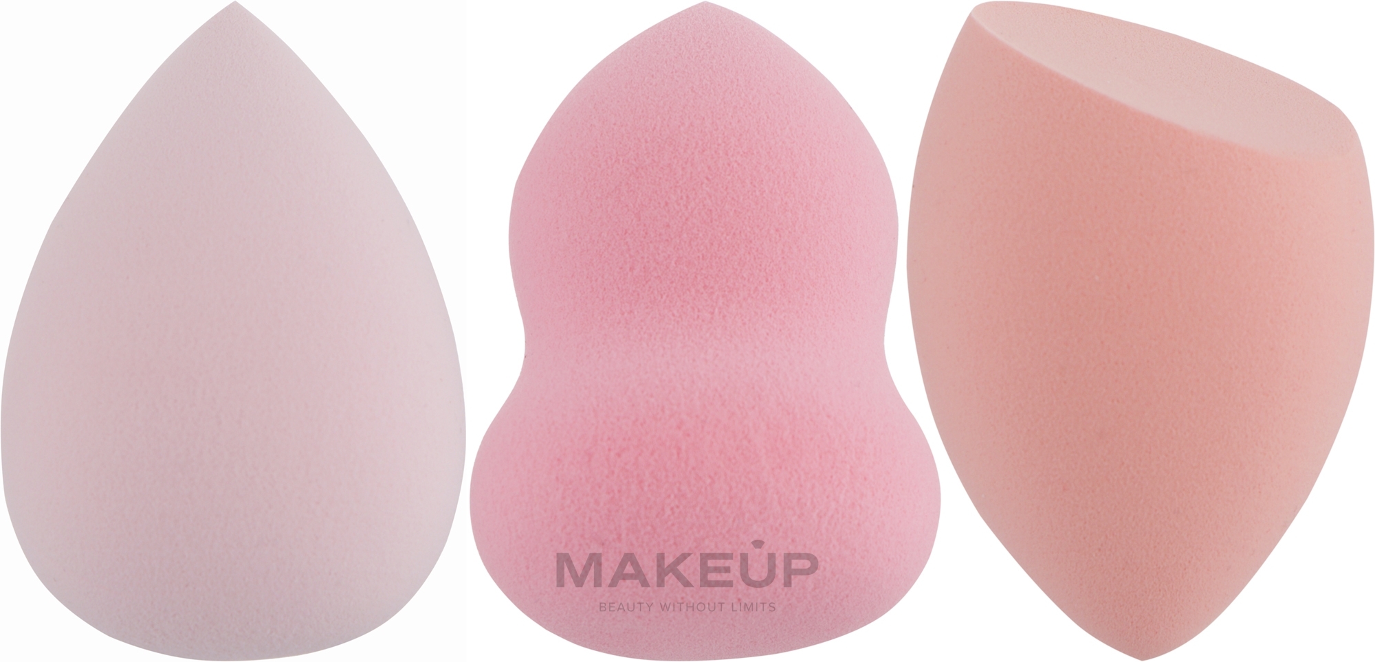 Набор спонжей для макияжа 3 в 1, Pf-293, розовые - Puffic Fashion — фото 3шт