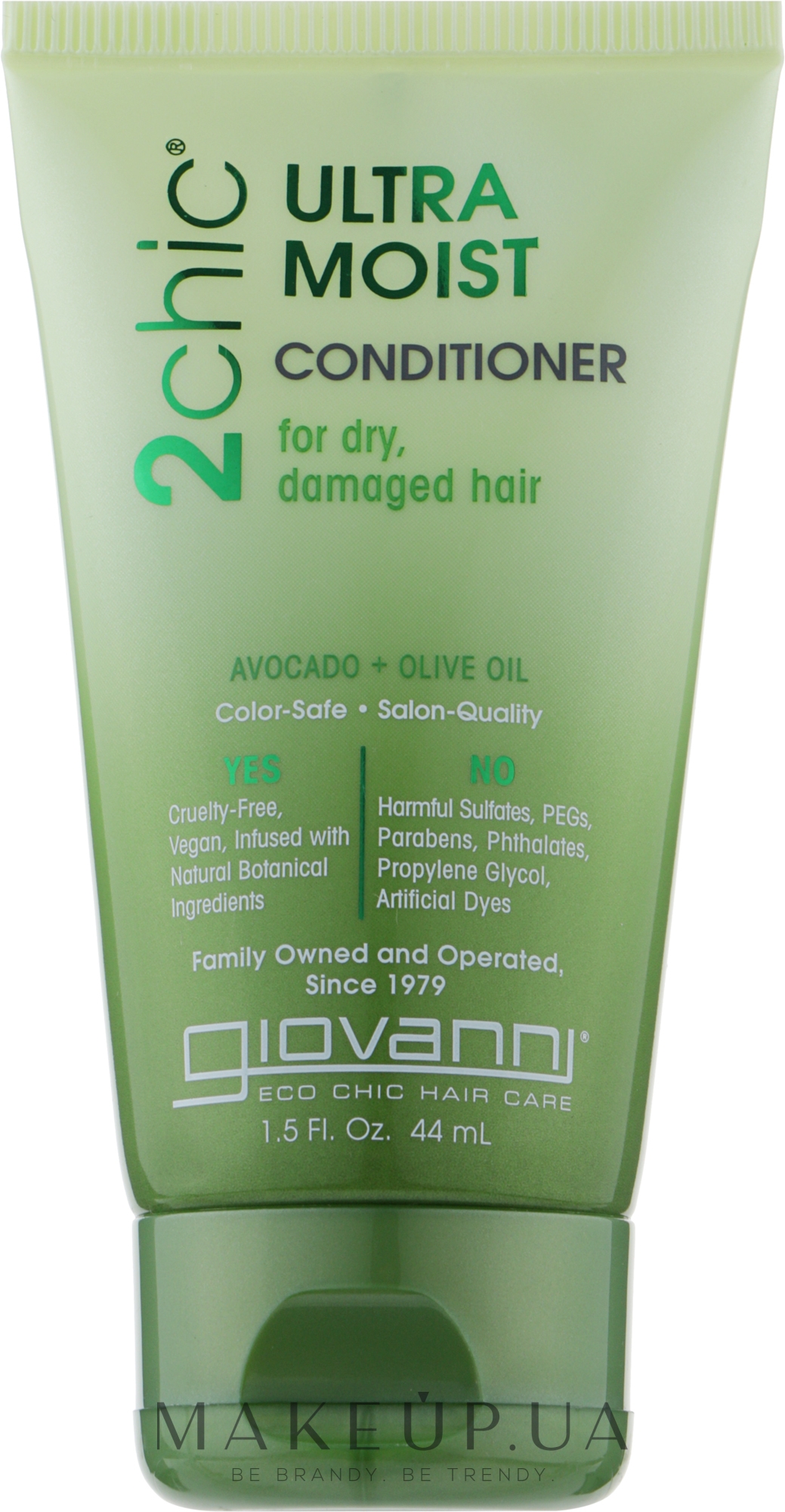 Зволожувальний кондиціонер для волосся - Giovanni 2chic Ultra-Moist Conditioner Avocado & Olive Oil (міні) — фото 44ml