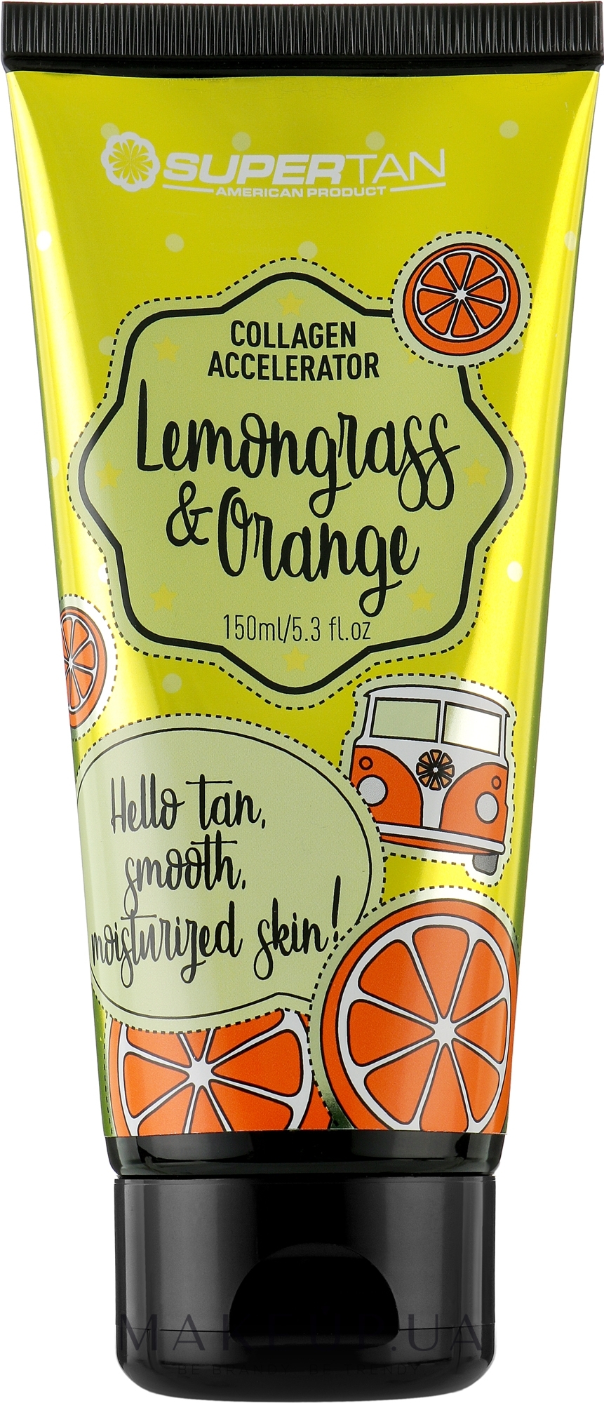 Крем-прискорювач для засмаги в солярії "Лемонграс та апельсин" - Supertan Lemongrass & Orange — фото 150ml